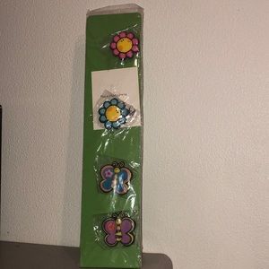 Magnet board with flower & butterfly magnets.